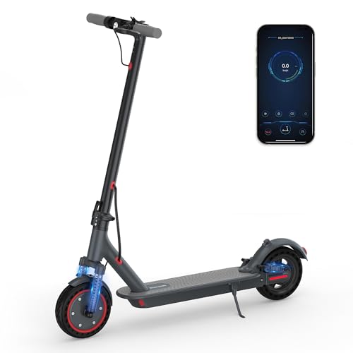 Aovowheel Electric Scooter 8.5" Tires, 19 Mph, Folding Commuter Black