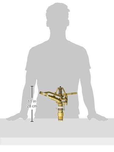 Underhill Impact Sprinkler Head Heavy Metal 1 1/4-Inch MPT Part Circle Brass