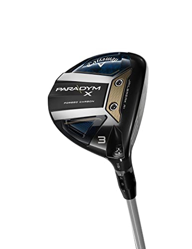 Callaway Golf 2023 Paradym X Fairway Wood Left Hand Ascent 50G Shaft Light Flex 3 Wood Black Silver