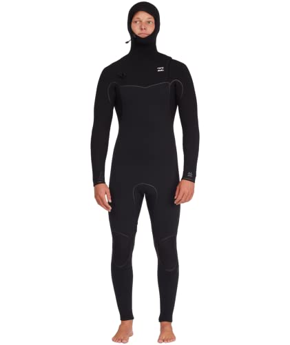 Billabong Mens 5/4mm Furnace Hooded Chest Zip Fullsuit Black 231 X-Large