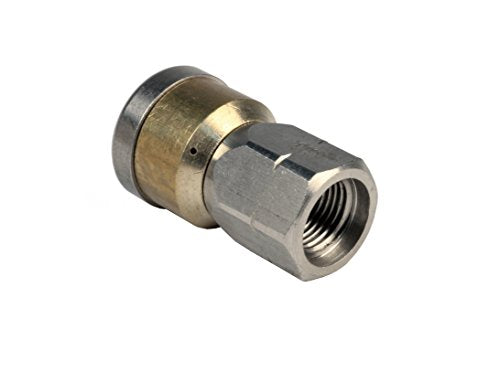 Schieffer Co. 3/8in. x 300ft. 4000 PSI Thermoplastic Sewer Jetter Hose with 8.0 Orifice Button Nose and Rotating Nozzles Clear