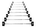 York Barbell 26138 Rubber Fixed Pro Straight Barbell Set
