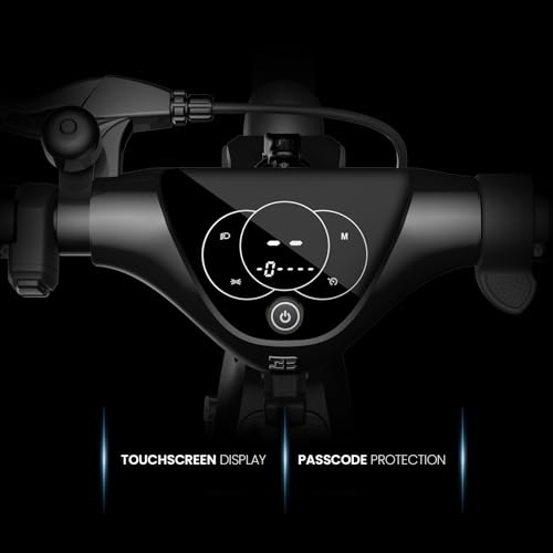 BUGATTI 10" Electric Scooter LED Lights Rear Brakes Black