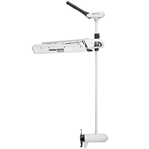 Minn Kota Riptide Fortrex Saltwater Bow-Mount Trolling Motor 62-Inch Shaft Hand Control 36-Volt 112-Pound White