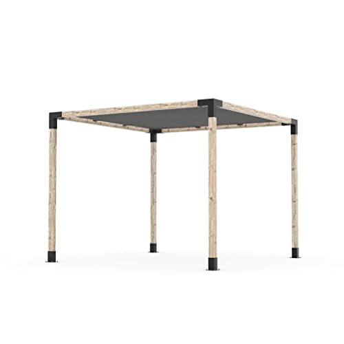 TOJAGRID Pergola Kit with Shade SAIL for 4x4 Wood Posts (10x10) Black
