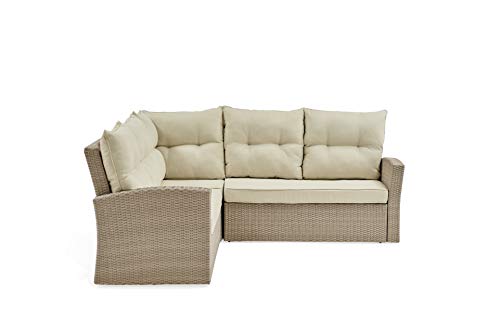 Alaterre Furniture Canaan All-Weather Wicker Outdoor Seating Set