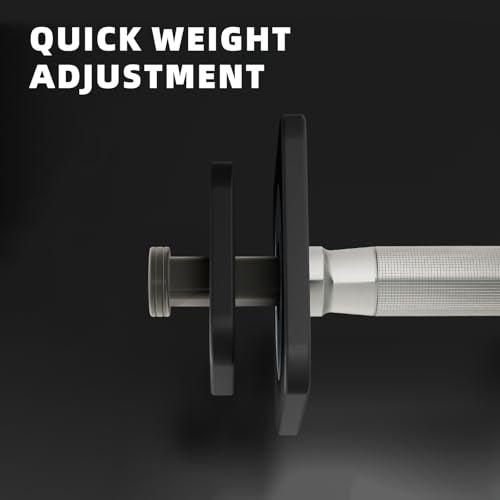 DHT Dynamic Health Tech Dumbbell Barbell Set with Rack Black