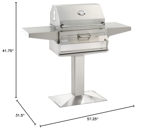 Fire Magic 24" Patio Post Mount Charcoal Grill Stainless Steel
