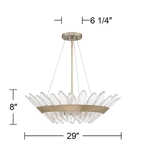 Stiffel Hartford Gray Iron Pendant Chandelier Clear