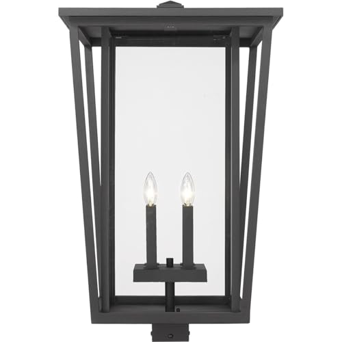 Z-Lite 4 Light Outdoor Post Mount Fixture Black