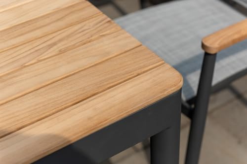 Amazonia Patio Plota 9-Piece Dining Set Certified Teak Black