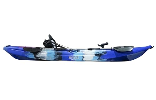 BKC Brooklyn 11.0 Single Kayak Sit On Top Fishing Kayak Blue Camo