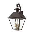 Livex Wentworth 4-Light Extra Large Outdoor Wall Lantern Bronze/Antique Brass