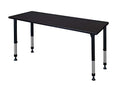 Regency Kitt Height Adjustable Classroom Table 72" x 24" Darkest Brown