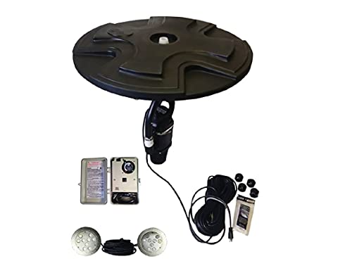 Outdoor Water Solutions 1/2HP Decorative Pond Floating Eco Fountain Black