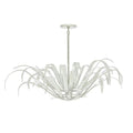 Eurofase Kagra 12-Light Pendant Modern Style 21-Inch Tall 56-Inch Wide Distressed White