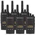 Motorola RMU2080D Two Way Radio Walkie Talkies 6 Pack Black