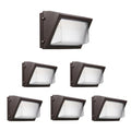 GREENLIGHTDEPOT LED Wall Packs Outdoor Lighting Photocell Adjustable Wattages 40W-120W Bronze 6 Pack