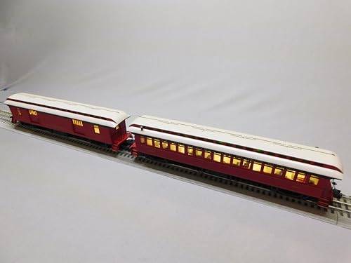 Lionel New York Central Wood Baggage Coach 2 Pack O Gauge Natural Color