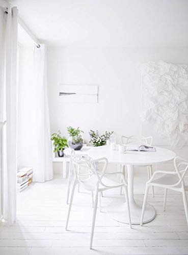 2xhome Set of 6 White Modern Dining Room Chairs