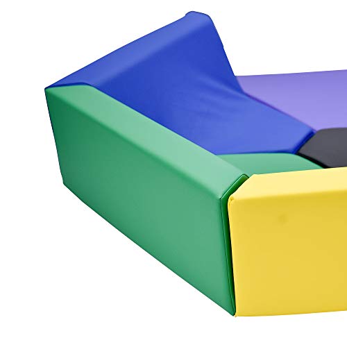 Children's Factory Hexagon Happening Hollow Kids Reading Nook Modular Couch Rainbow