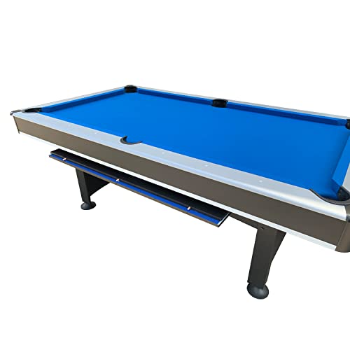 RACK Scorpius 7-Foot Multi Game Billiard/Pool with Table Tennis Blue Felt with Black Body