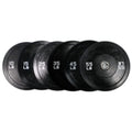 Ader Solid Black Rubber Bumper Olympic Plates Set 370LB Set