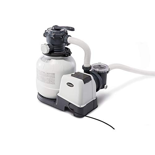 Intex Ultra XTR Rectangular Pool Set with Pump, Vacuum Cleaner & Skimmer Gray