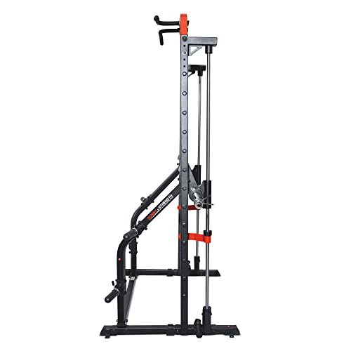 Sunny Health & Fitness Premium Squat Smith Machine Black