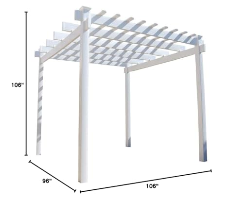 DuraTrel Princeworth Pergola White