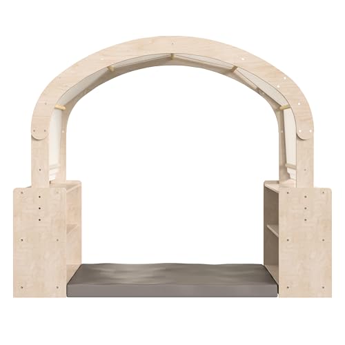 Classroom Essentials Wooden Quiet Corner Reading Nook with Storage Beech