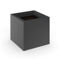 Generic Modern Square Fiberglass Planter 24" x 24" x 24" Black Matte