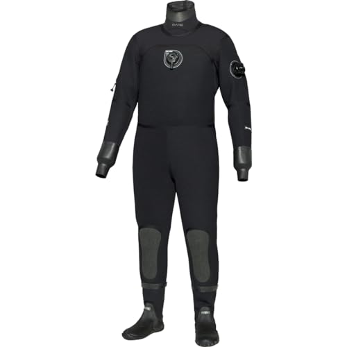 Bare D6 HD Pro Dry Mens Drysuit Black 2X Large