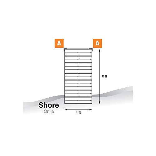 Tommy Docks Complete Dock Package 8 FT Aluminum Frame Cedar Decking