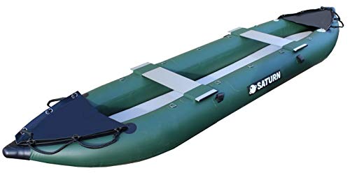 SATURN Pro-Angler Fishing Inflatable Kayak FK396 Green