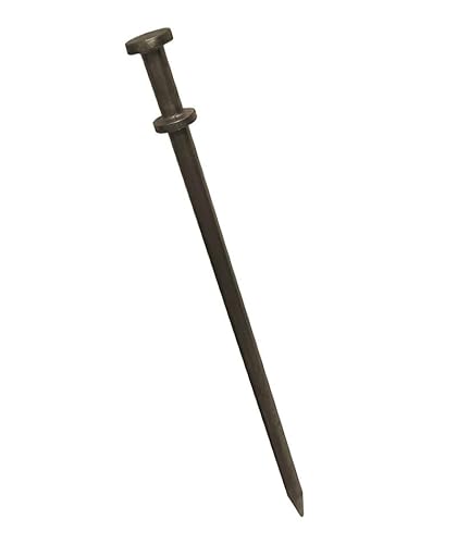 Moose Supply Double Head Heavy Duty Steel Tent Stakes 3/4 x 36 Inch 100-Pack