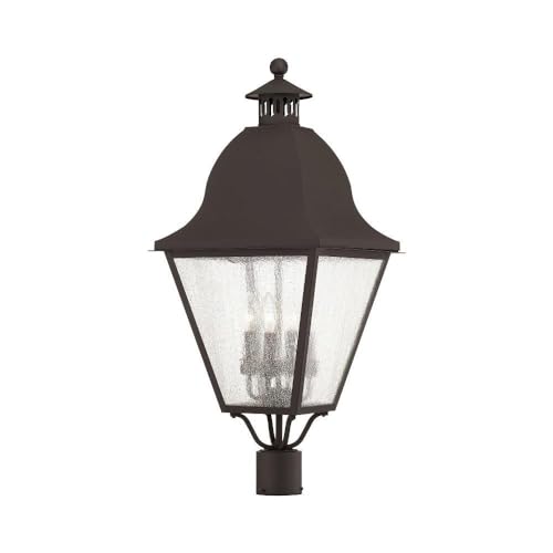 Livex Amwell 4-Light Outdoor Post Head Bronze