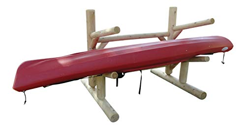 Log Kayak Rack 2-Place 1-Sided Kayak/SUP Rack Canyon Brown