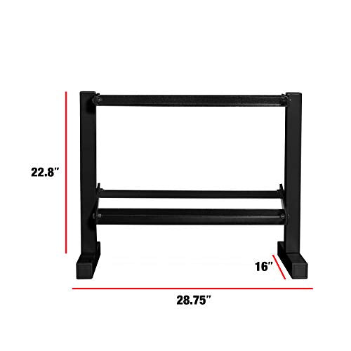 CAP Barbell Dumbbell Set with Rack & Bench Bundle Black