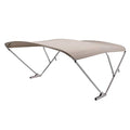 SureShade Power Pontoon Bimini Top Clear Anodized Frame Beige