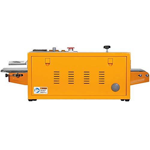 JORESTECH Industrial Continuous Band Sealer for Plastic & Laminated Bags with Digital Temperature Control Orange