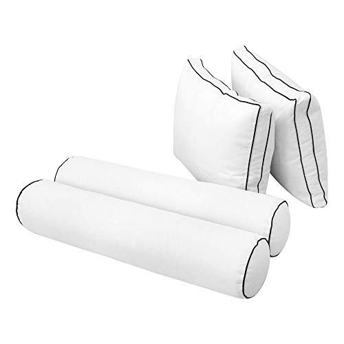 Prolinemax Style1 Twin Size 5PC Outdoor Daybed Cushion Set White