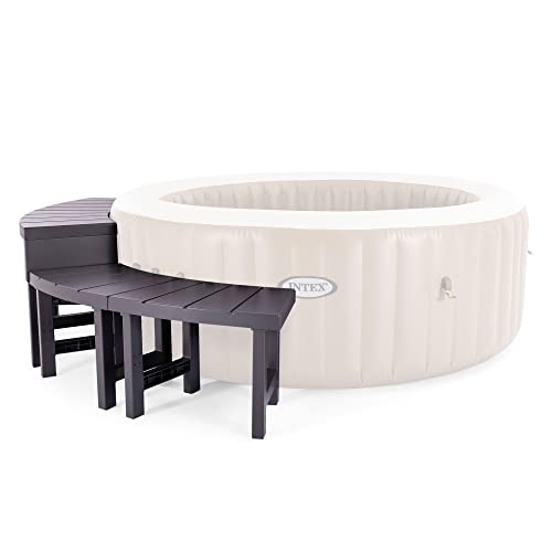 Intex PureSpa Plus Inflatable Hot Tub with Accessories Benches Blue