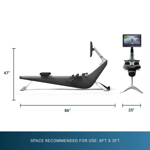 Hydrow Rowing Machine with Immersive 22" HD Rotating Screen Black/Silver