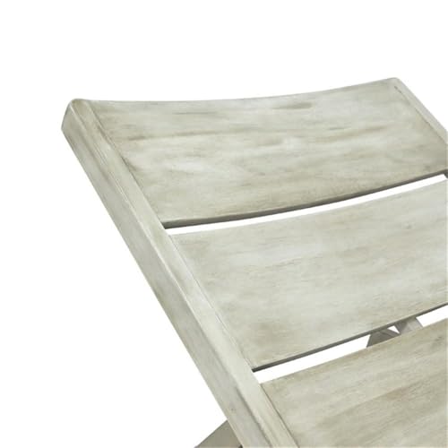 Noble House Maki Outdoor Acacia Wood Chaise Lounge Set of 4 Gray Wash