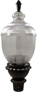 DABMAR LIGHTING GM680-LED120-B Clear Acorn Post Top Fixture 120W Black