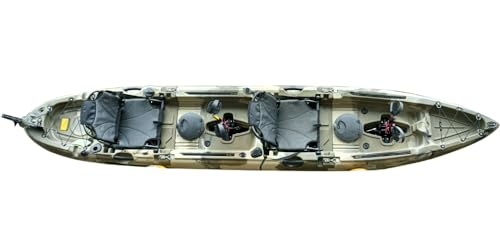 BKC Brooklyn 13.0 Tandem Modular Pedal Kayak Green Camo