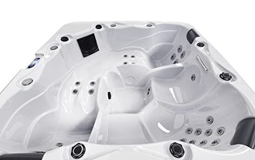 Luxuria Spas Envy 5-Person 56-Jet Double Lounge Hot Tub Homemade White/Grey