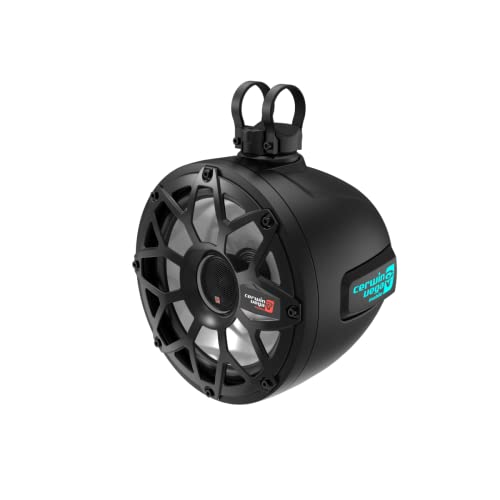 Cerwin Vega Mobile CV SH65F4B 6.5" 600W Marine Car Coaxial Speakers with LED Lighting Black Pair