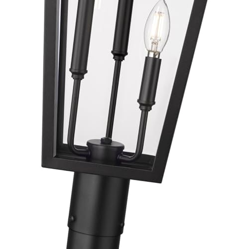 Z-Lite Gannon 3 Light 106" Tall Post Light Black